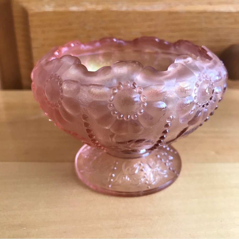 Fenton pink glass bowl